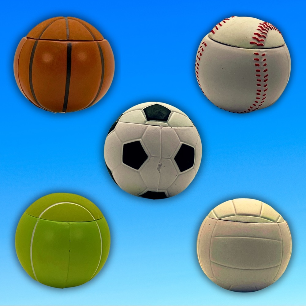 Pencil Toppiez! All Premium Sports Balls Multipurpose Pencil Toppers (pack of 5)
